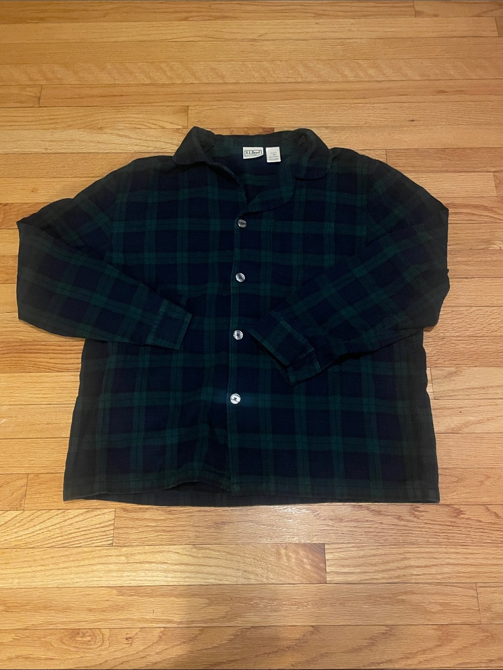 L.L. Bean Blackwatch Plaid Shirt Jacket - Green & Navy